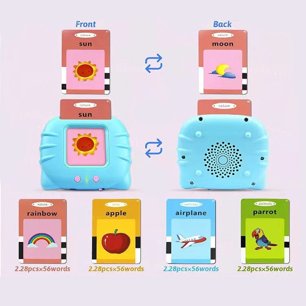 Early Education Flash Card Talking Flashcards for Kids Preschool Electronic Early Education Machine Gift Toddlers Montessori Toy